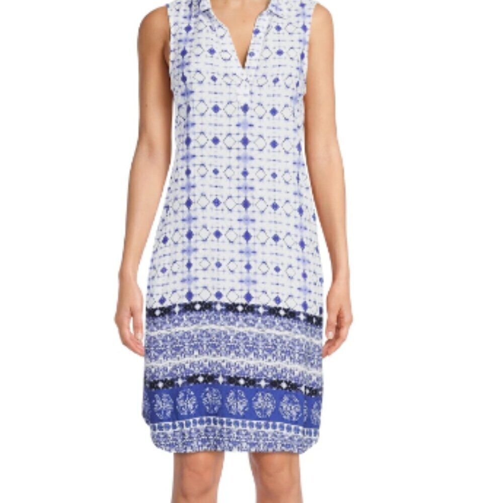 Beachlunchlounge Shelay Sleeveless Shift Dress Purple Print Size XXL